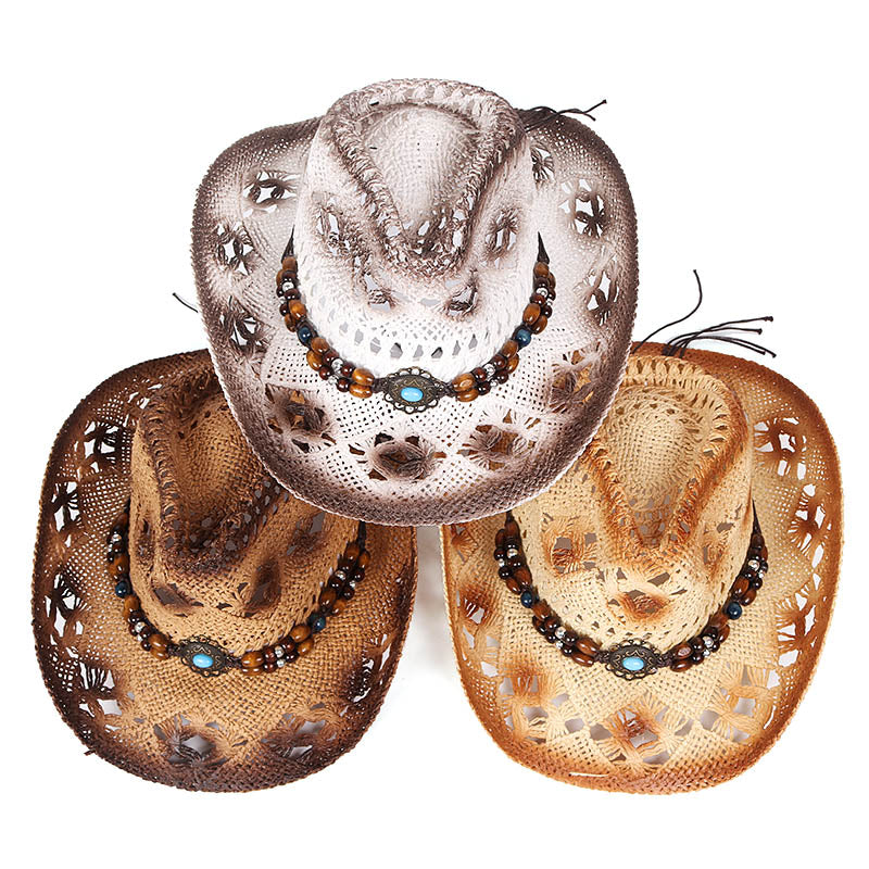 White Western Cowboy Hat Men Kallaite Design