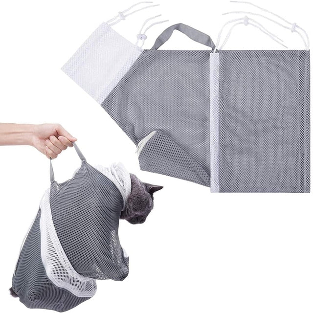 Cat Bathing Mesh Grooming Shower Bag