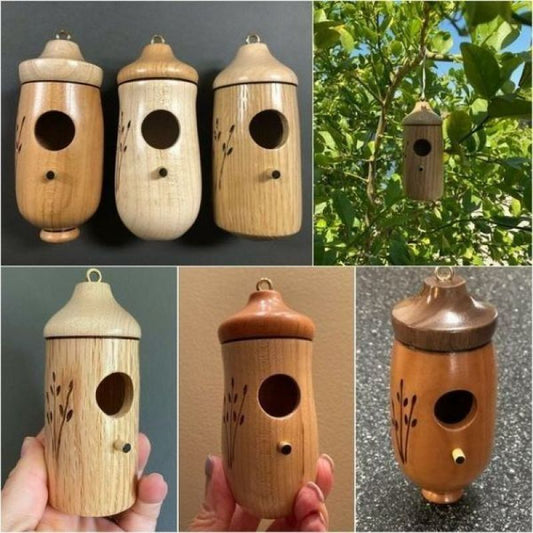 Handmade Outside Wooden Hummingbird