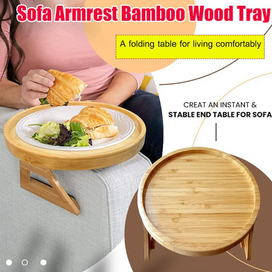 Sofa Tray Table Armrest Clip-On Tray