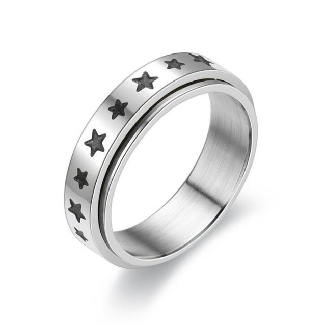 Stainless Steel Spinner Ring for Women Mens