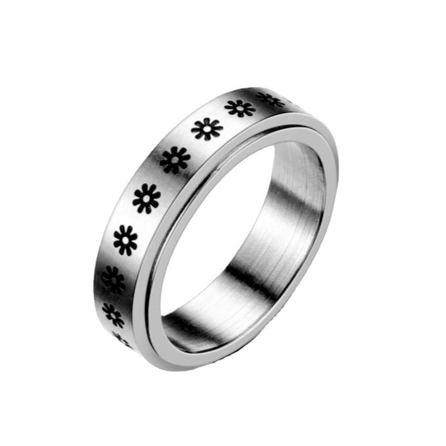 Stainless Steel Spinner Ring for Women Mens