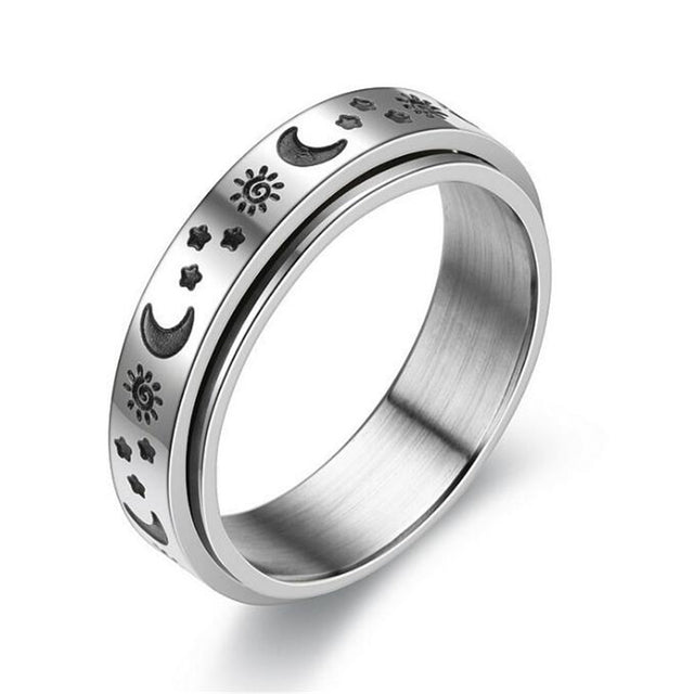 Stainless Steel Spinner Ring for Women Mens