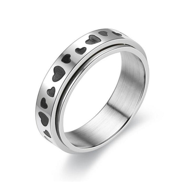 Stainless Steel Spinner Ring for Women Mens