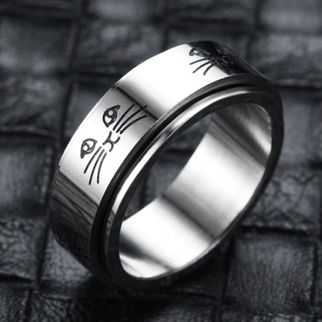 Stainless Steel Spinner Ring for Women Mens