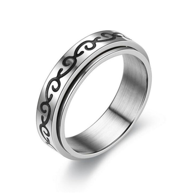 Stainless Steel Spinner Ring for Women Mens