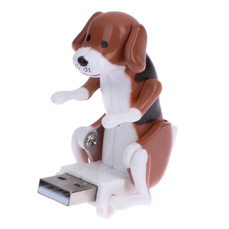White/Coffee Mini Funny Cute USB Humping Spot Dog Toy