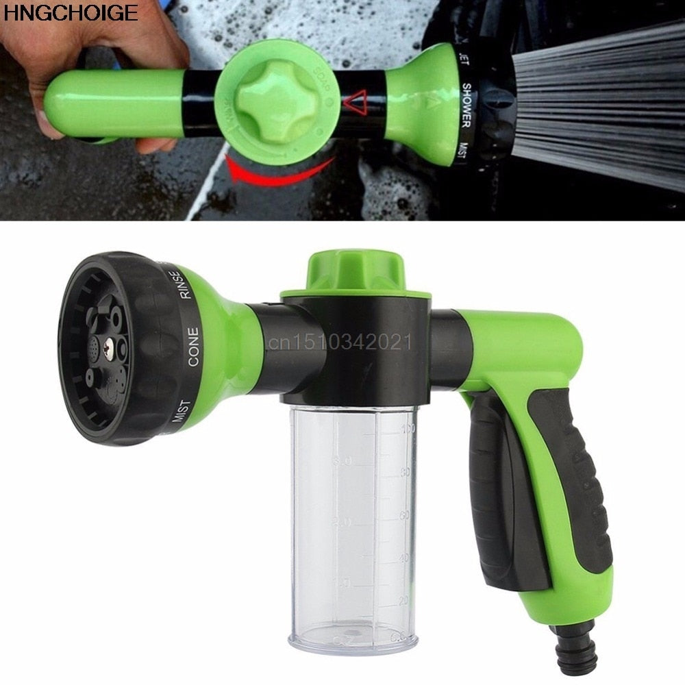 Washing Tool 8 in 1 Jet Spray Gun Soap Dispenser Garden Watering Hose Nozzle