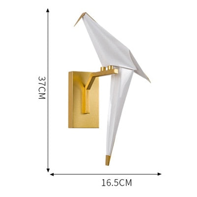 Nordic aisle bedside wall lighting Paper crane