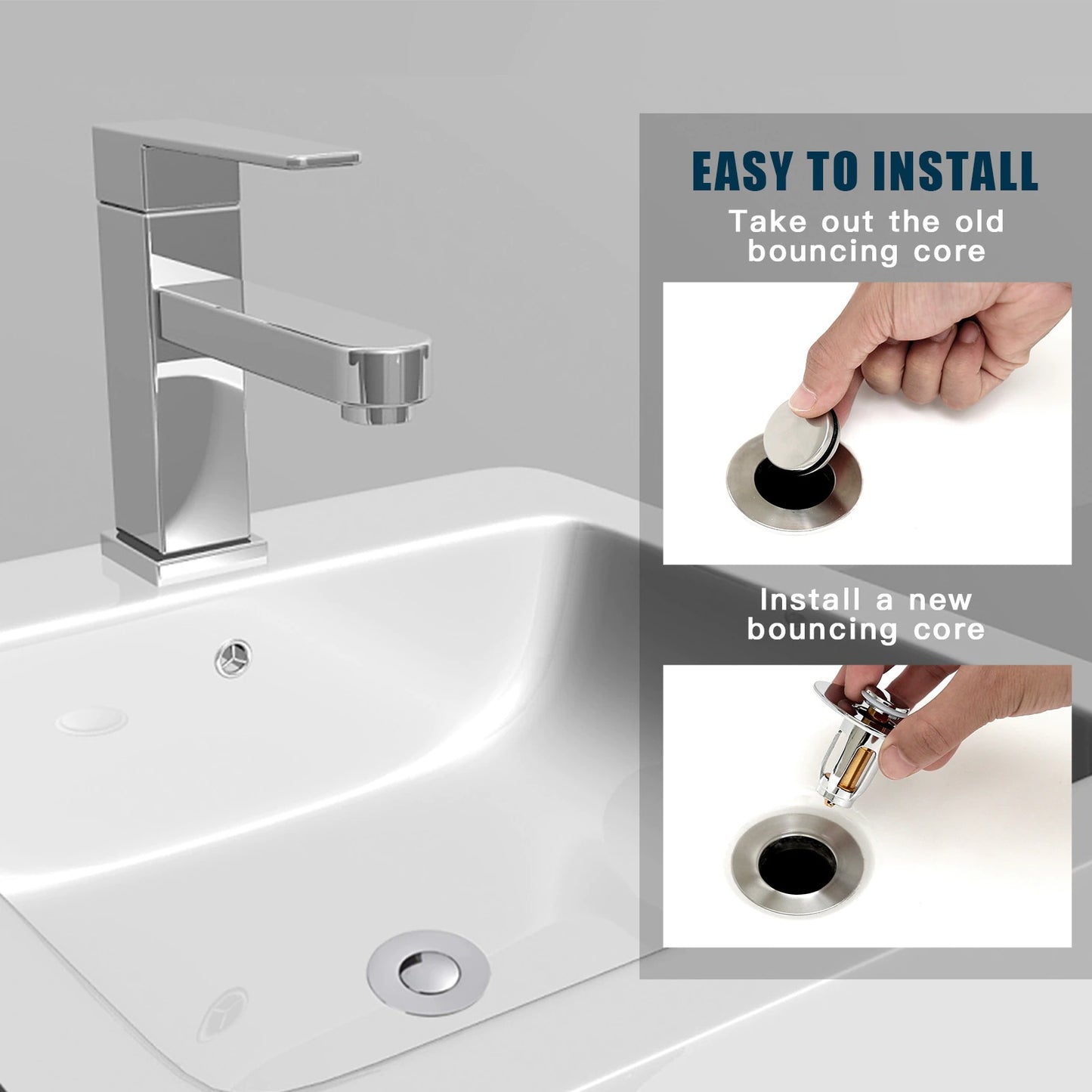 Universal Basin Pop-up Drain Filter Hair Catcher Bath Stopper Shower Sink