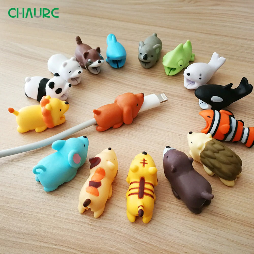 USB Cable bites Protector Animal Cute  Cartoon Cover